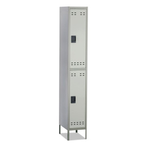 Safco Double-Tier Locker, 12w x 18d x 78h, Two-Tone Gray Product Image 