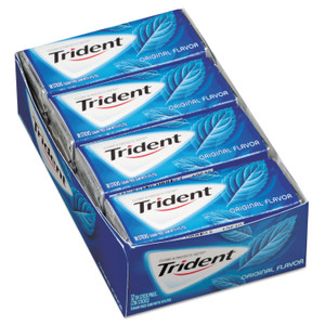 Trident Sugar-Free Gum, Original Mint, 14 Sticks/Pack, 12 Pack/Box (CDB12546) View Product Image