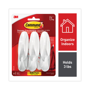 HOOK;MEDIUM;6/PK;WH Product Image 
