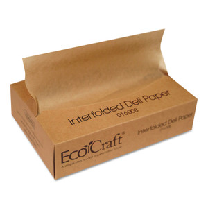 Bagcraft EcoCraft Interfolded Soy Wax Deli Sheets, 8 x 10.75, 500/Box, 12 Boxes/Carton Product Image 