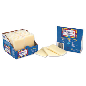 Big Boss II Non-Scratch Scouring Pads, 3.5 x 5.5, Yellow, 24/Carton Product Image 