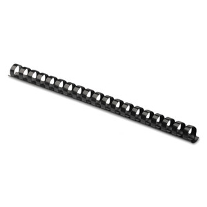 Fellowes Plastic Comb Bindings, 1/2" Diameter, 90 Sheet Capacity, Black, 25/Pack (FEL52323) View Product Image