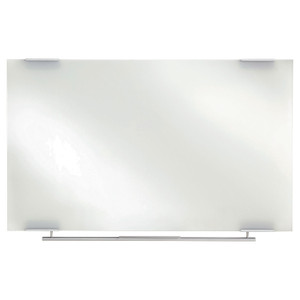Iceberg Clarity Glass Dry Erase Board with Aluminum Trim, 60" x 36", White Surface, Satin Aluminum Frame View Product Image