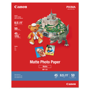 Canon Photo Paper Plus, 8.5 mil, 8.5 x 11, Matte White, 50/Pack Product Image 