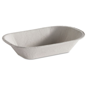 Chinet Savaday Molded Fiber Food Tray, 4 x 6, Beige, Paper, 250/Bag, 4 Bags/Carton Product Image 