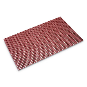 Crown Safewalk Heavy-Duty Anti-Fatigue Drainage Mat, Grease-Proof, 36 x 60, Terra Cotta Product Image 