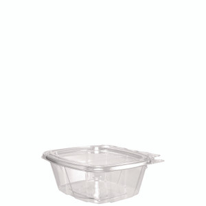 Dart ClearPac SafeSeal Tamper-Resistant/Evident Containers, Flat Lid, 16 oz, Clear, Plastic, 100/Bag, 2 Bags/Carton Product Image 