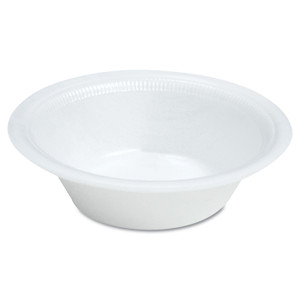 Dart Quiet Classic Laminated Foam Dinnerware, Bowl, 12 oz, White, 125/Pack Product Image 