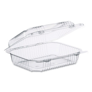 Dart StayLock Clear Hinged Lid Containers, 6 x 7 x 2.1, Clear, Plastic, 125/Packs, 2 Packs/Carton Product Image 