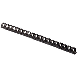 Fellowes Plastic Binding Combs - Black, 5/8" Diameter - 0.6" Height x 10.8" Width x 0.6" Depth - 0.62" Maximum Capacity - 120 x Sheet Capacity - For Letter 8 1/2" x 11" Sheet Product Image 