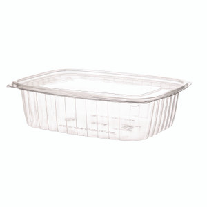 Eco-Products Renewable and Compostable Rectangular Deli Containers, 48 oz, 8 x 6 x 2, Clear, Plastic, 50/Pack, 4 Packs/Carton Product Image 
