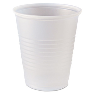 Fabri-Kal RK Ribbed Cold Drink Cups, 5 oz, Plastic, Clear, 100/Bag, 25 Bags/Carton Product Image 
