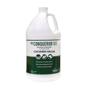 Fresh Products Bio Conqueror 105 Enzymatic Odor Counteractant Concentrate, Cucumber Melon, 1 gal Bottle, 4/Carton Product Image 