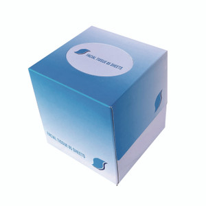 GEN Facial Tissue Cube Box, 2-Ply, White, 85 Sheets/Box, 36 Boxes/Carton Product Image 
