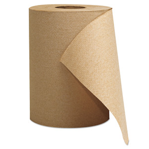 GEN Hardwound Roll Towels, 1-Ply, 8" x 300 ft, Natural, 12 Rolls/Carton Product Image 