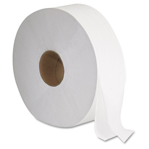 GEN JRT Jumbo Bath Tissue, Septic Safe, 2-Ply, White, 3.3" x 1,375 ft, 12" dia, 6 Rolls/Carton Product Image 