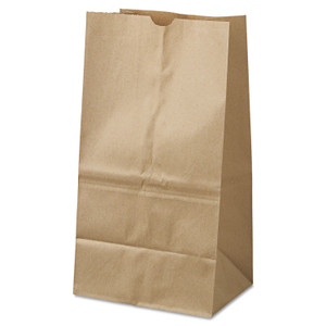 Ross & Wallace Paper Products Grocery Paper Bags, #25 Squat Size, 8.25" x 5.25" x 16.13", Natural, 500/Bundle Product Image 