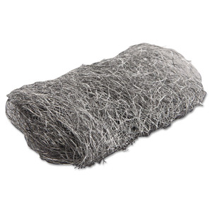 GMT Industrial-Quality Steel Wool Hand Pads, #4 Extra Coarse, Steel Gray, 16 Pads/Sleeve, 12 Sleeves/Carton Product Image 