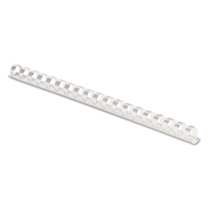 Fellowes Plastic Comb Bindings, 3/8" Diameter, 55 Sheet Capacity, White, 100/Pack (FEL52371) View Product Image