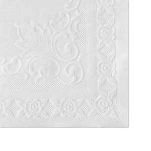 Hoffmaster Classic Embossed Straight Edge Placemats, 10 x 14, White, 1,000/Carton Product Image 