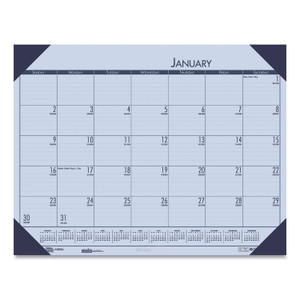 House of Doolittle EcoTones Recycled Monthly Desk Pad Calendar, 22 x 17, Sunset Orchid Sheets, Cordovan Corners, 12-Month (Jan to Dec): 2024 View Product Image