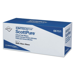 SCOTTPURE Critical Task Wipers, 12 x 23, White, 50/Box, 8 Boxes/Carton (KCC06151) Product Image 
