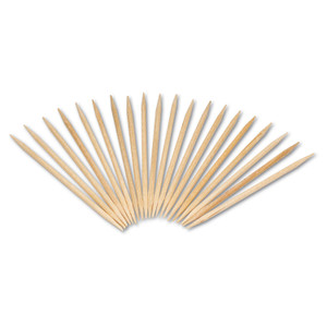 AmerCareRoyal Round Wood Toothpicks, 2.5", Natural, 800/Box, 24 Boxes/Case, 5 Cases/Carton, 96,000 Toothpicks/Carton Product Image 