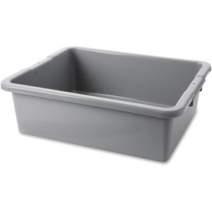 Rubbermaid Commercial Undivided Bus/Utility Box - Storing - Dishwasher Safe - Gray - Plastic Body - 1 Each - (RCP3351GRA) Product Image 