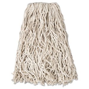 Rubbermaid Commercial Economy Cut-End Cotton Wet Mop Head, 20oz, 1" Band, White, 12/Carton Product Image 