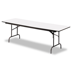 Iceberg OfficeWorks Commercial Wood-Laminate Folding Table, Rectangular, 96" x 30" x 29", Gray/Charcoal (ICE55237) View Product Image