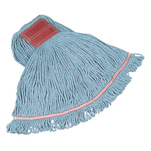 Rubbermaid Commercial Swinger Loop Wet Mop Heads, Cotton/Synthetic, Blue, Large Product Image 