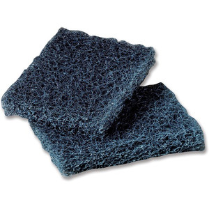 Scotch-Brite Extra HD Pot 'n Pan Scour Pad 88 - 3.5" Width x 5" Depth - 10/Box - 4 / Carton - Fiber, Mineral, Resin, Synthetic Fiber - Blue - (MMM08292) Product Image 