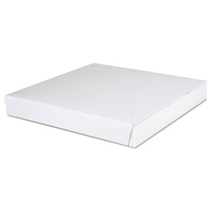 SCT Lock-Corner Pizza Boxes, 14 x 14 x 1.88, White, Paper, 100/Carton Product Image 