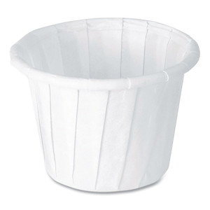 SOLO Paper Portion Cups, 0.75 oz, White, 250/Bag, 20 Bags/Carton Product Image 