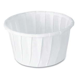 SOLO Paper Portion Cups, 1.25 oz, White, 250/Bag, 20 Bags/Carton Product Image 