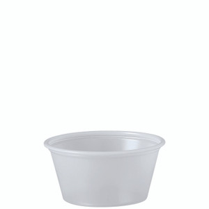 Dart Polystyrene Portion Cups, 2 oz, Plastic, Translucent, 250/Bag, 10 Bags/Carton Product Image 