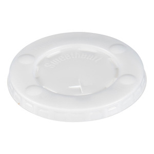 SOLO Straw-Slot Cold Cup Lids, Fits 10 oz Cold Cups, Plastic, Translucent, 2,000/Carton Product Image 