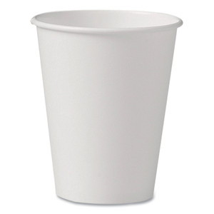 SOLO Uncoated Paper Cups, Hot Drink, 8 oz, White, 1,000/Carton Product Image 