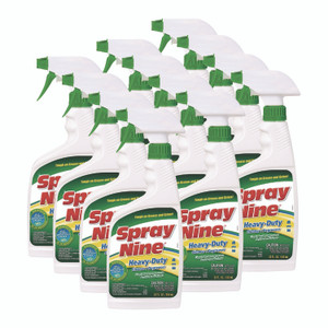 Spray Nine Heavy Duty Cleaner/Degreaser/Disinfectant, Citrus Scent, 22 oz Trigger Spray Bottle, 12/Carton Product Image 