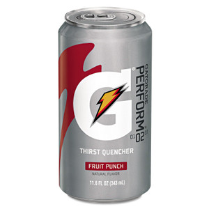 Gatorade Thirst Quencher Can, Fruit Punch, 11.6oz Can, 24/Carton (GTD30903) View Product Image