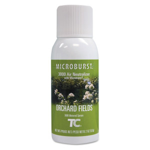 Rubbermaid Commercial Microburst 3000 Refill, Orchard Fields, 2 oz Aerosol Spray, 12/Carton Product Image 