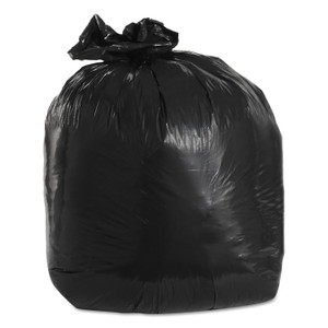 Trinity Plastics Low-Density Can Liners, 20 gal, 1.25 mil, 30" x 36", Black, Flat Pack, 100/Carton Product Image 
