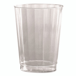 WNA Classic Crystal Plastic Tumblers, 10 oz, Clear, Fluted, Tall, 20/Pack, 12 Packs/Carton Product Image 