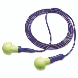3M E-A-R Push-Ins Reusable Earplugs, Corded, 28 dB NRR, Blue/Yellow, 100 Pairs Product Image 