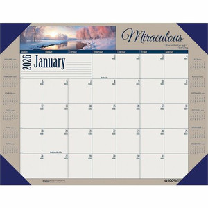 House of Doolittle Earthscapes Motivational Desk Pad - Julian Dates - Monthly - 12 Month - January 2026 to December 2026 - 1 Month Single Page Layout Product Image 