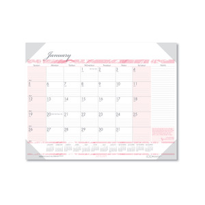 House of Doolittle Recycled Monthly Desk Pad Calendar, Breast Cancer Awareness Artwork, 22 x 17, Black Binding/Corners,12-Month (Jan-Dec): 2024 View Product Image