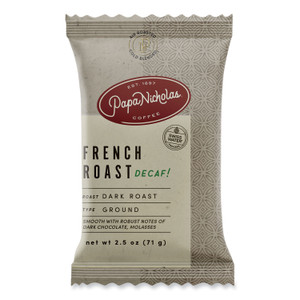 PapaNicholas Coffee Premium Coffee, Decaffeinated French Roast, 18/Carton Product Image 