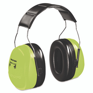 3M Peltor Optime 105 Hi-Viz Earmuffs, 30 dB NRR, Hi-Viz Green Product Image 