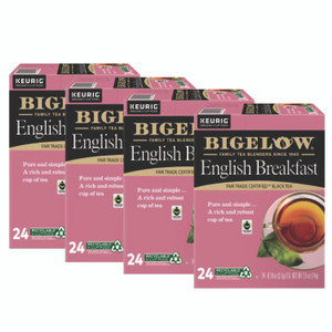 Bigelow English Breakfast Tea K-Cups, 24/Box, 4 Box/Carton Product Image 