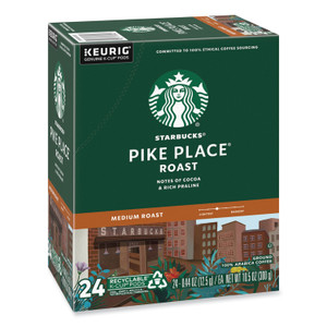 Starbucks Pike Place Coffee K-Cups Pack, 24/Box, 4 Box/Carton Product Image 